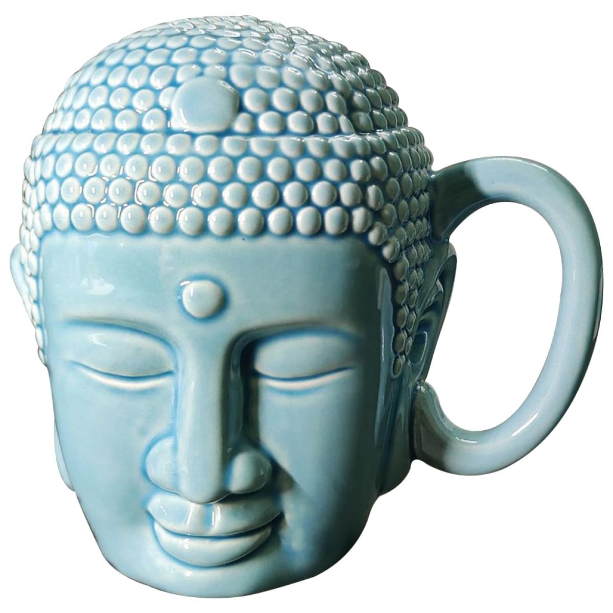 Toyvian Mug en Céramique Bouddha 450ml avec Anse Antidérapante, Tasse à Café Créative et Délicate pour Coffee Shop
