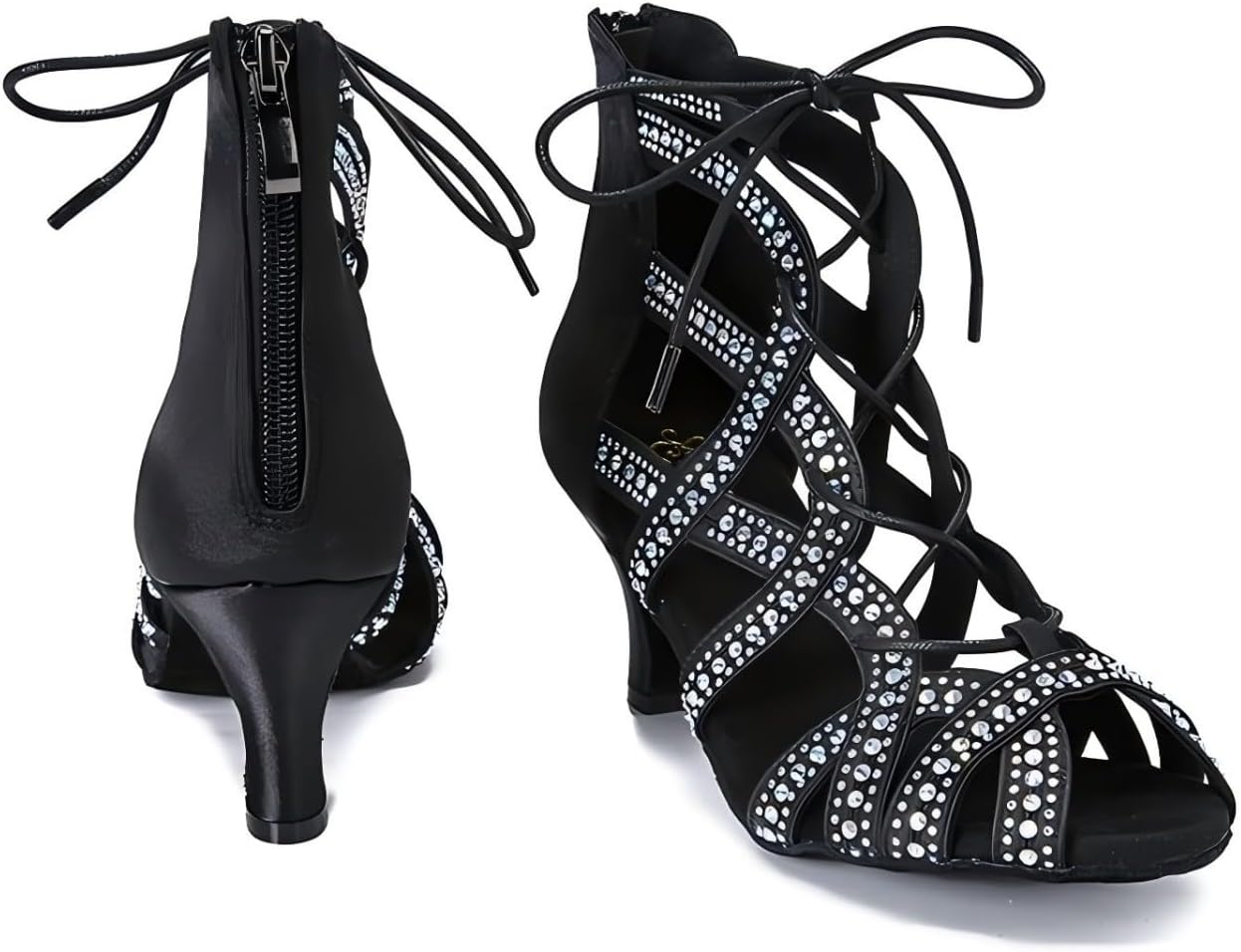 Women's Dance Shoes, Ballroom Dance Shoes for Women, Latin Ballroom Dance Ankle Boots, Practice Performance Dance Shoes