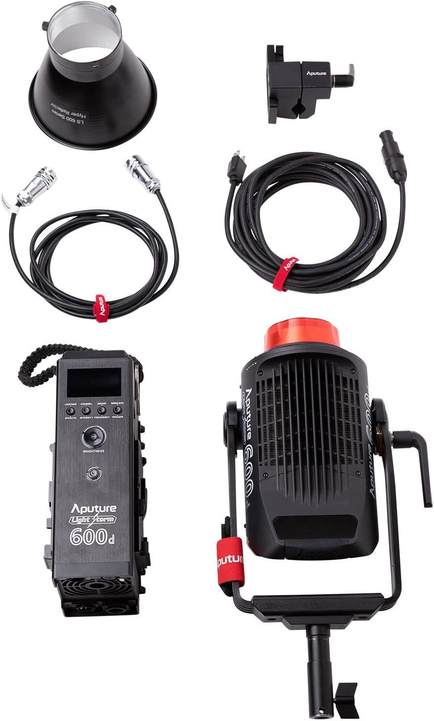 Aputure 600D LED Video Light,600W Daylight 5600K (V-Mount),100,000Lux @1m with Lighting FX,Support App Control for Studio,Video Shooting,Gaming,Broadcasting (LS 600D)