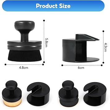 Auto Tyre Cleaning Brush, 2 PCS Car Tire Shine Brush with Stand Cover
