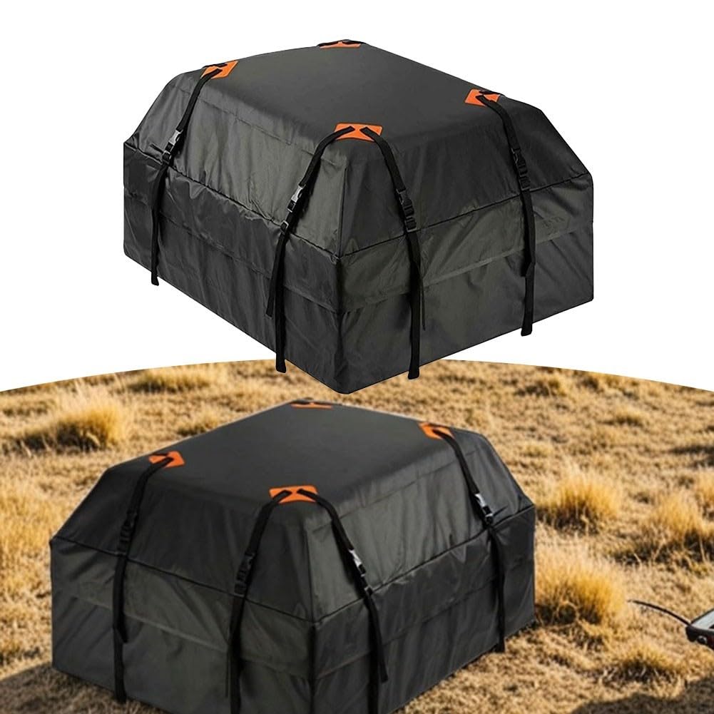 Coffre de Toit pour voiture 425L Imperméable 112x87x44cm - Conteneur Souple Grande Capacité pour SUV Camping(600D)