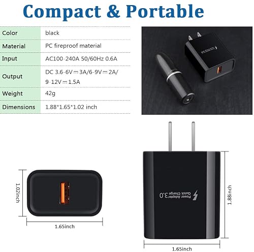 Type C Android Charger Phone Charger Fast Charger for Samsung Galaxy S25/S25 Ultra/S25+/S24 FE/S24/S23/S22/S21/S20/S10/S9/S8/Note 20 Ultra/10/9/8/Z Flip 6 5 4/A16/A15/A25/A35/A55/A14/A54/A13/A23/A53