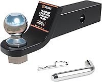 DEEAGLE 2 Inch Heavy Duty Ball Hitch with Pin & Mount - 6000 lbs GTW, 2" Drop, Rust-Resistant Steel for 2" Receivers