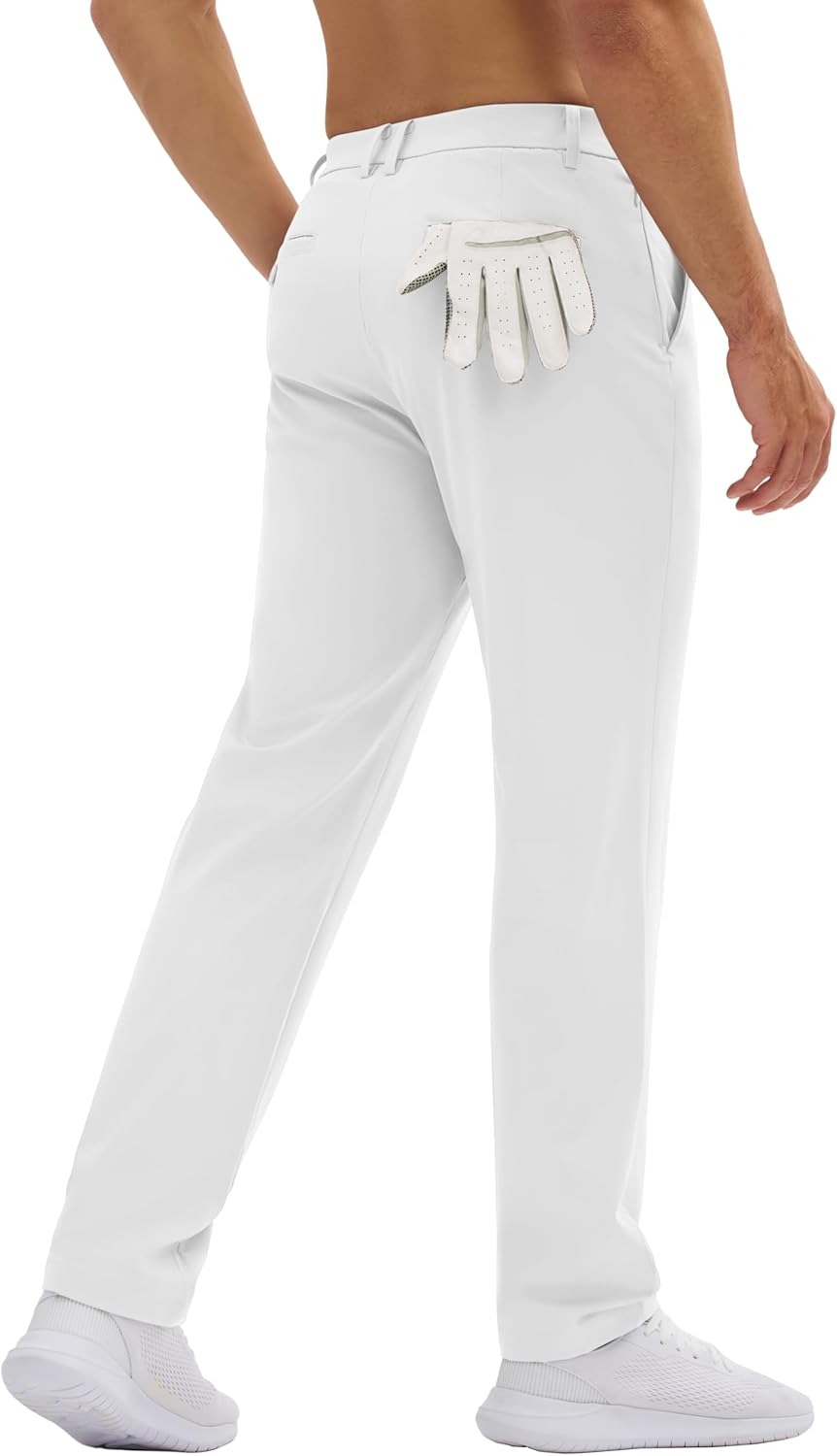 MAGCOMSEN Men's Golf Pants Classic Fit - 30"/32"/34" Stretch Water Resistant Quick Dry Flat Front Dress Pants with 5 Pockets - Image 2