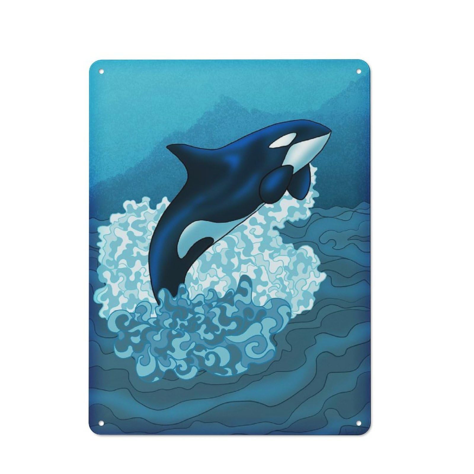 Metal Wall Sign 40x30cm Featuring Fridged Waters for Café Or Restaurant, for An Autumn Wall Display in Café And Restaurant