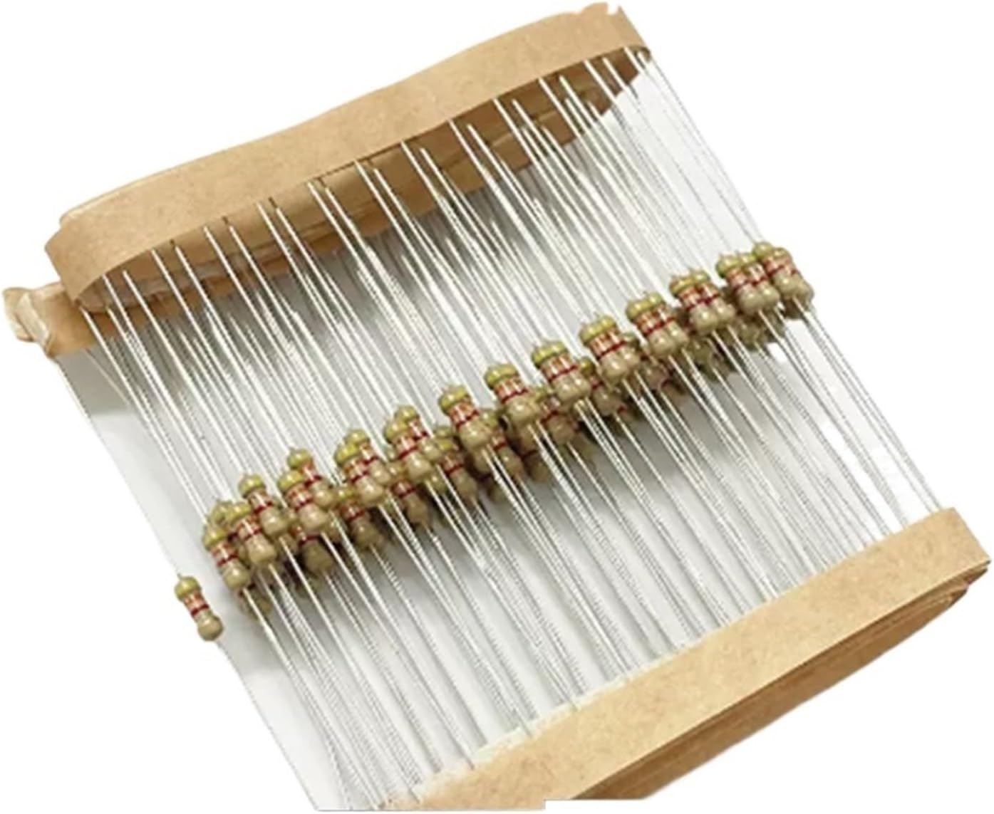 10PCS 1/4W 5% Carbon Film Resistor 1R-10M 10R 47R 100R 220R 1K 10K 4K7 100K 560K 1M-10M ohm Color Ring Resistor (Size : 1R)