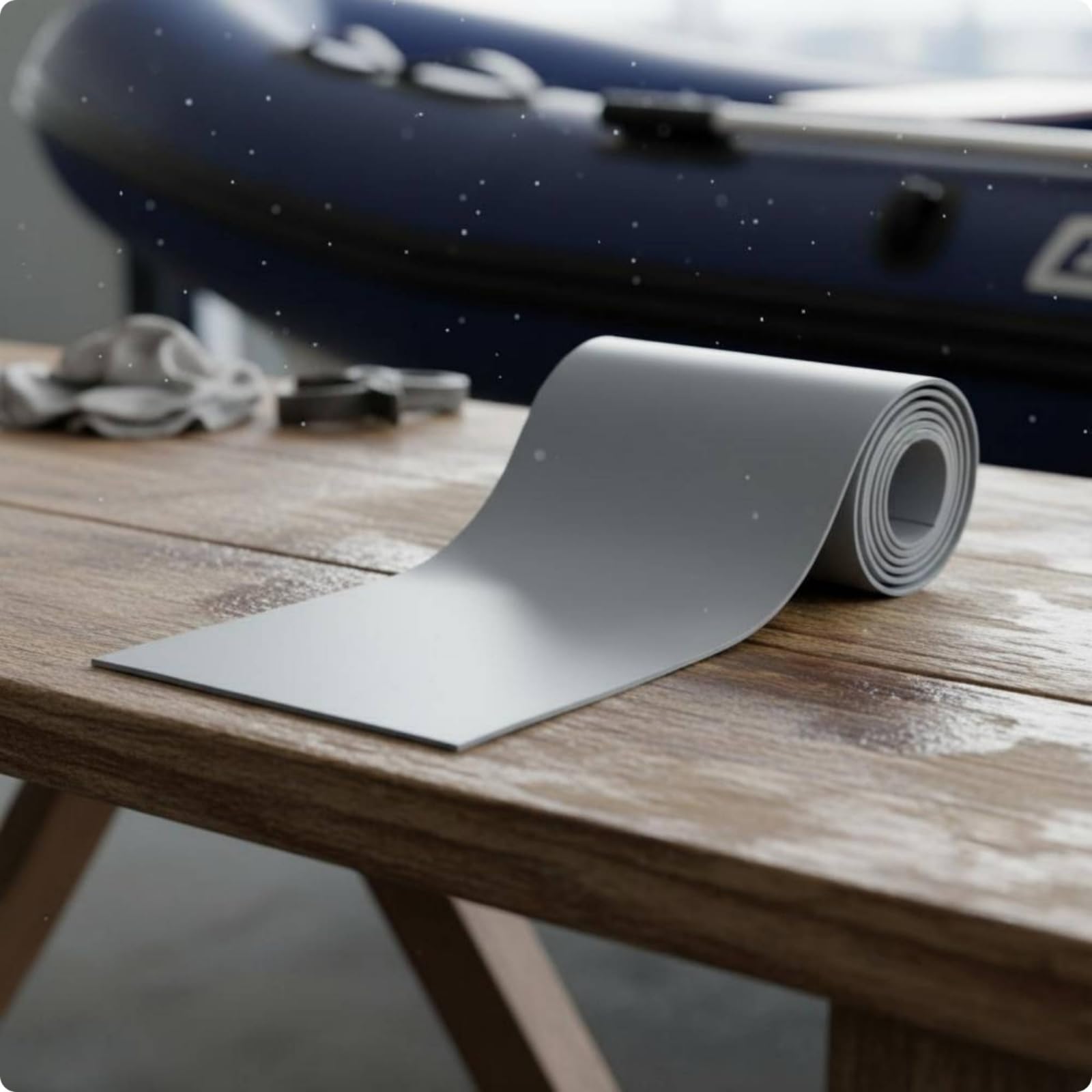 Material de Reparación de Barcos Protector de Casco Inflable Tira Refuerzo Banda Antirrayas PVC Robusto Adaptable a, Gris, Gris Con Rayas Amarillas, 5 Metros, 11 Cm De Ancho