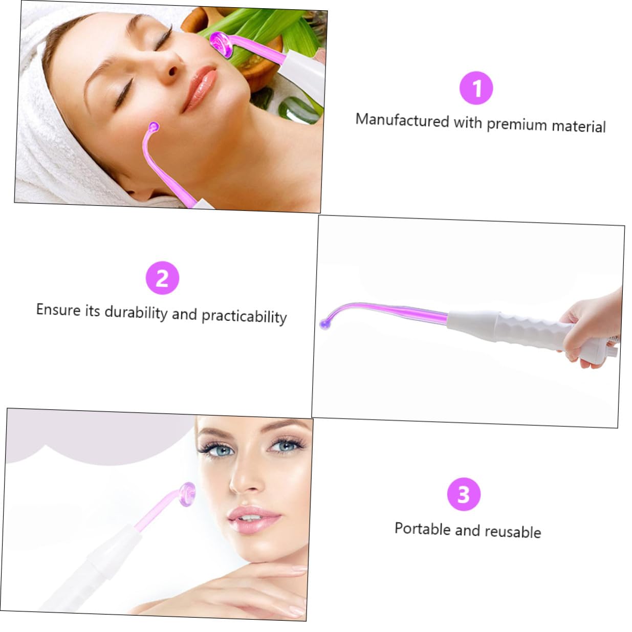 Instrumento de Belleza de Alta Frecuencia Eléctrico Blanco