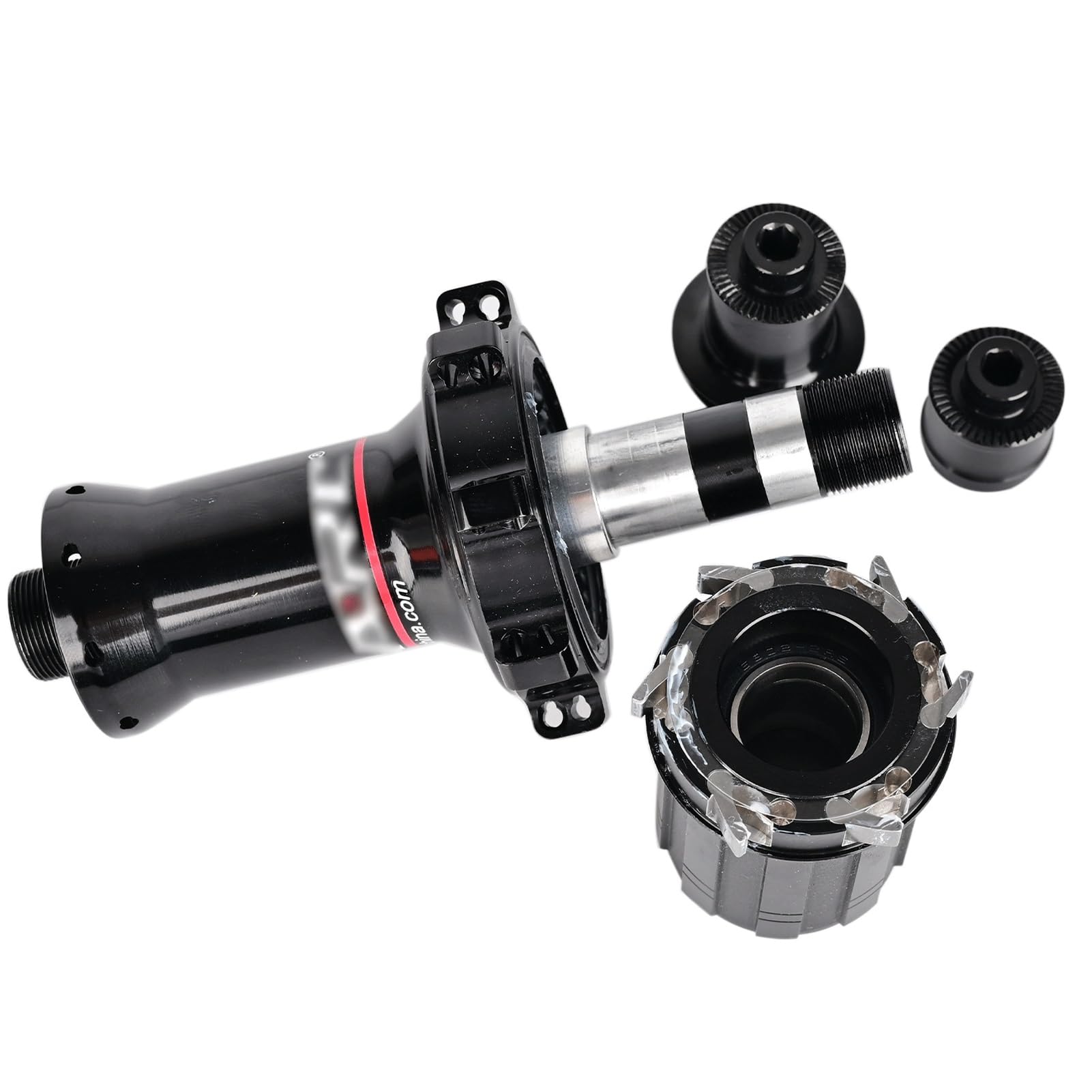Piasty do roweru szosowego z prostym pociągiem 20/24 przednie otwory 100 mm z tyłu 130 mm, 6 pazurów, 72 kliknięcia, lekka piasta z szybkim blokowaniem (przód)