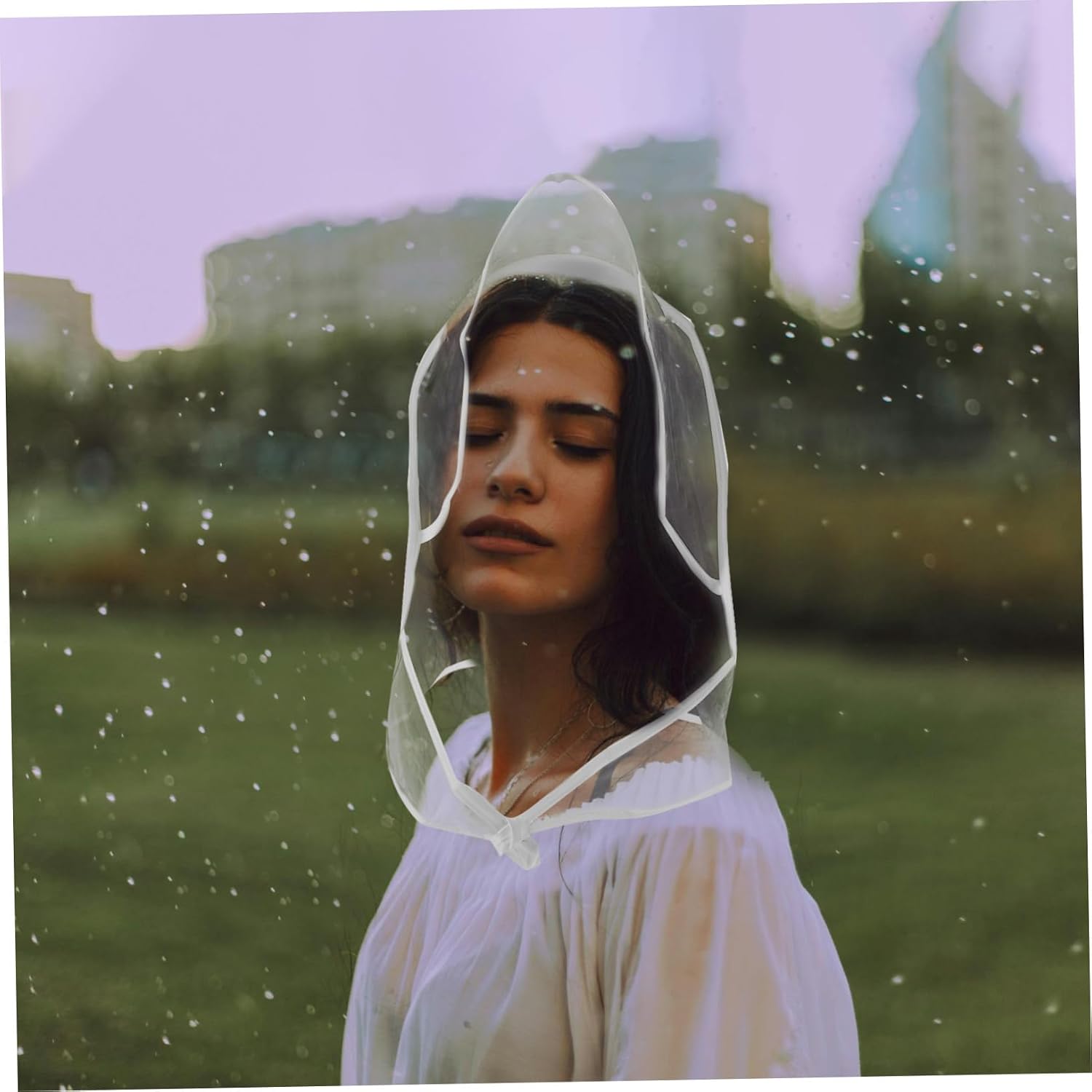 8 Pcs Transparent Rain Bonnet for Women and Men Lightweight Clear Rain Hat for Hairstyle Protection Breathable Portable for Outdoor and Daily Use