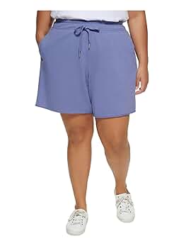 Calvin Klein Performance Womens Plus Fitness Gym Shorts Blue