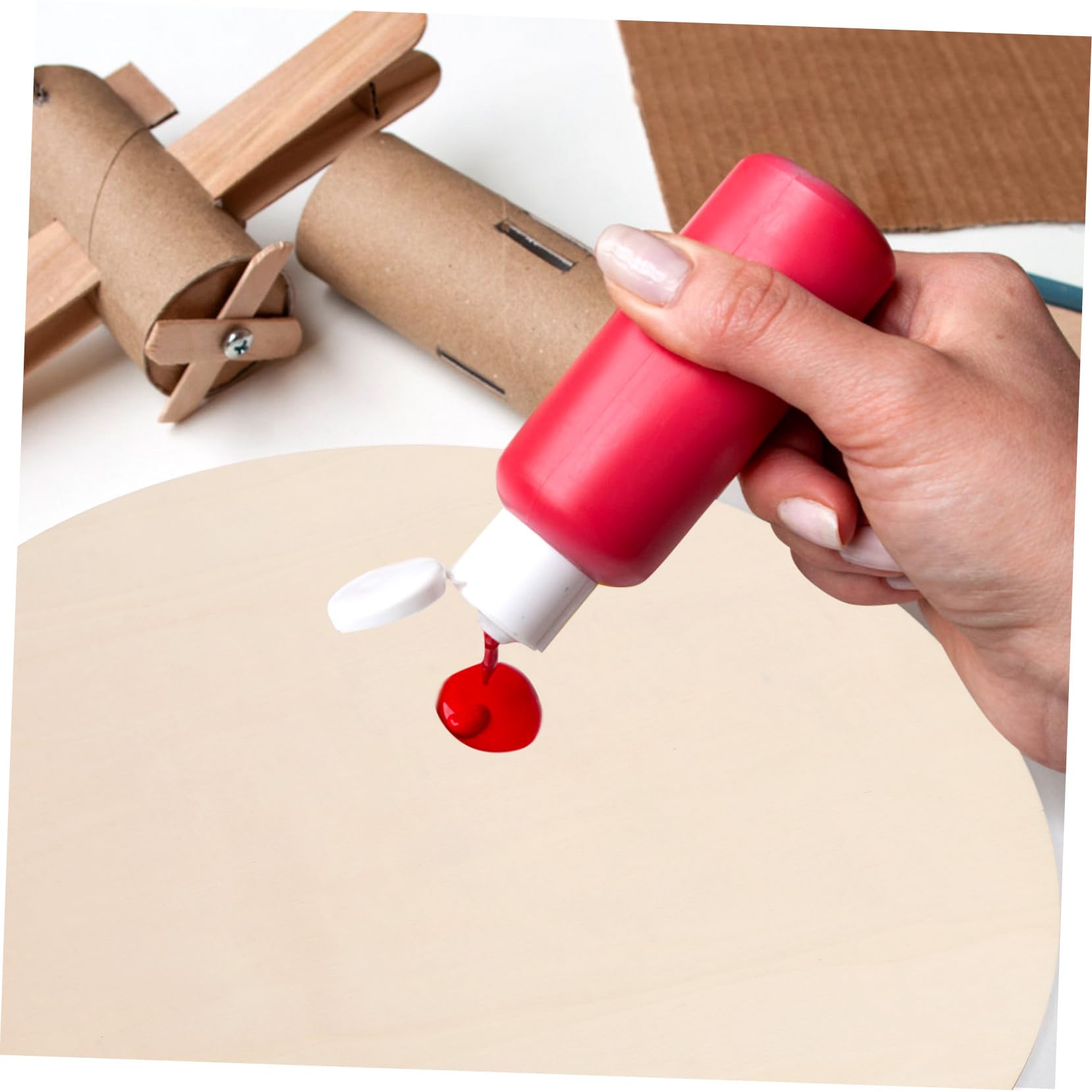 Gadpiparty 5 Pezzi Dischi Rotondi in Legno Non Finito per Decorazioni DIY Facili da Appendere e Portare per Occasioni Speciali e Ville