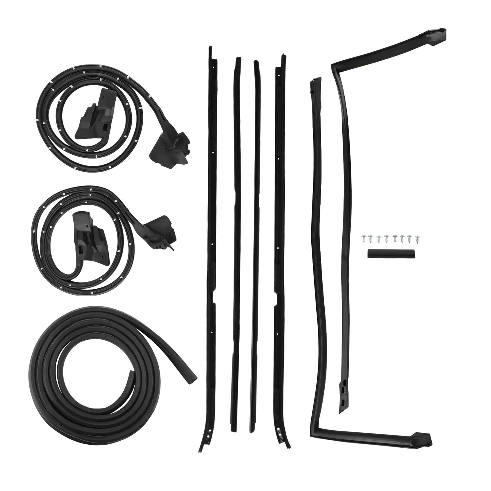 Sifusm One Color Rubber Seal 9Pcs Door Roof Trunk Window Weatherstripping Seal Kit For Buick For Regal 1981 1982 1983 1984 1985 1986 1987 1988 Strip