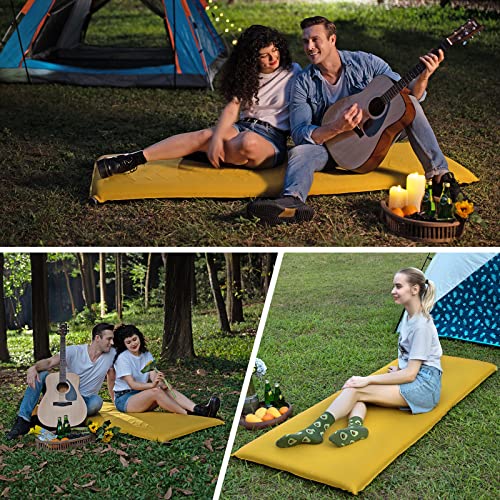 Airelax Self Inflating Sleeping Pad For Camping,3 Inches Foam Camping Pad Easy To Fill Desired Firmness,Insulated Camping Pads For Cot Rooftop Tent Car Camping Suv Truck Van,Twin Size 78"×30" #TOP6