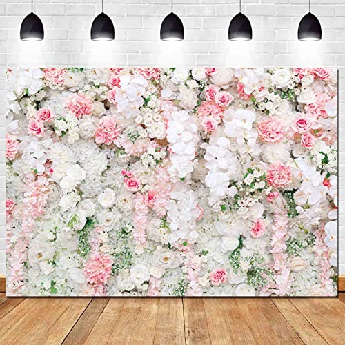 Fondo Fotográfico HQM Flores Rosa Rosa 7x5FT miniatura 3