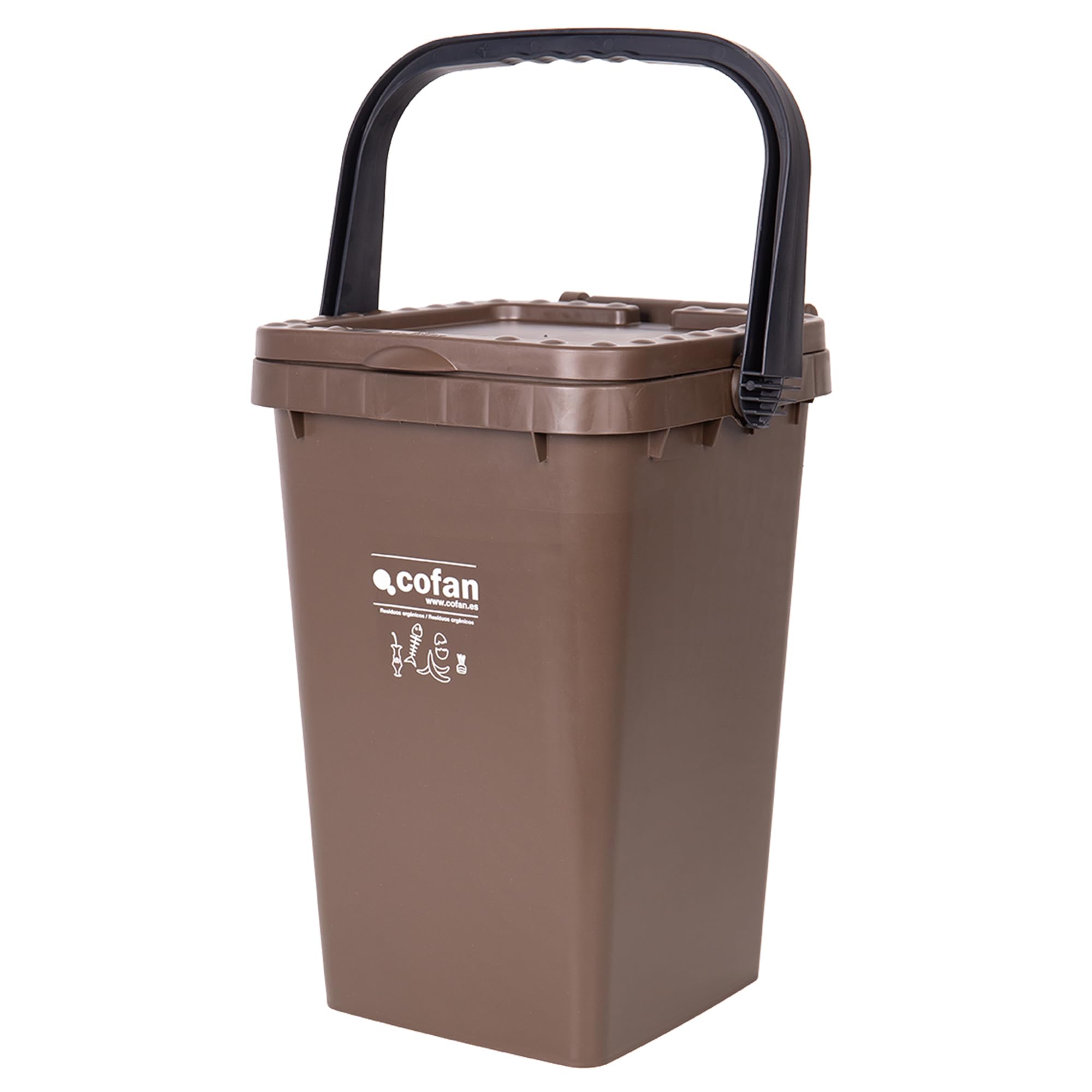 Cofan Contenitore marrone 25L per rifiuti organici Modello Ravioli