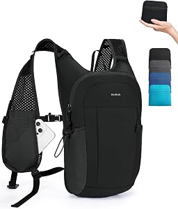ECOHUB 15L Lightweight Packable Hiking Backpack, Small Daypack Foldable Travel Backpack for Men Women with Chest Strap