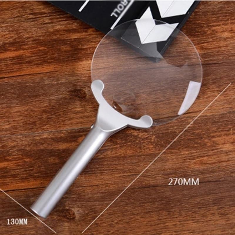 2 LED Luce Rimless Handheld Magnifier Lettura Ingrandimento Dia 2X 6X Lente di ingrandimento Strumenti