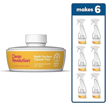 Amazon Com Cleanpath Premium Multi Surface Cleaner Kit Reusable Spray Bottle 2 Refill Pods Makes 12 Bottles 168 Oz Bee Spring Scent White Health Personal Care