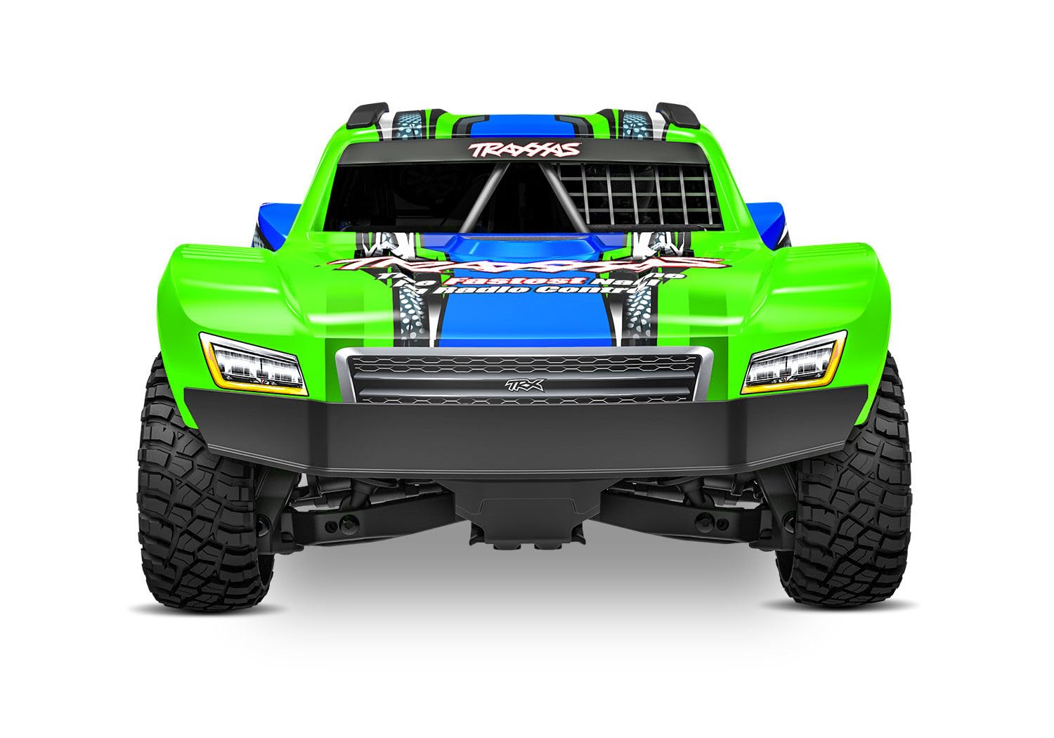 TRAXXAS Mini Slash 4x4 RTR, coche teledirigido para principiantes, mini escala verde con sistema TQ BL-2s, cargador USB-C y batería LiPo 2s