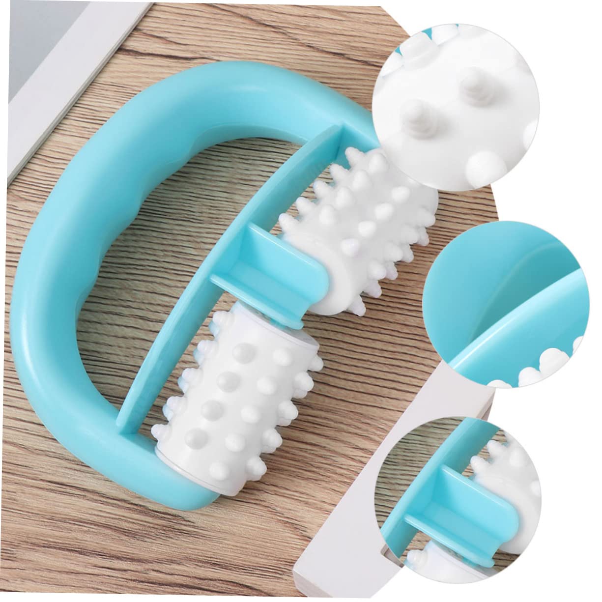 BESTYASH 2 Sätze Arm Und Beinmassage Roller Manuelle Muskelmassage Roller Für Beine Und Effektive Muskelentspannung Und Verbesserung Durchblutung Blau Grün 2 Stücke * 2