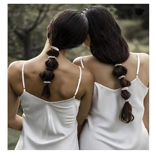 Miniatura 2 de Skinnie - Coleteros de seda para el cabello, accesorios para coleta de caballo para niñas, 100 % pura de seda de morera de 22 momme para mujer,