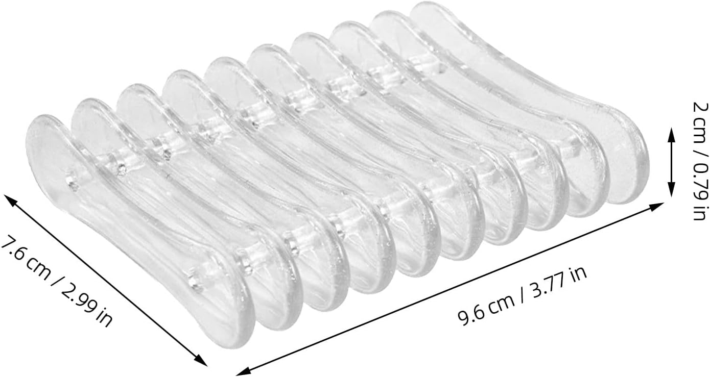 Toddmomy 2pcs Plastic Soap Dish with Drainage, Clear Soap Tray Savers image 2