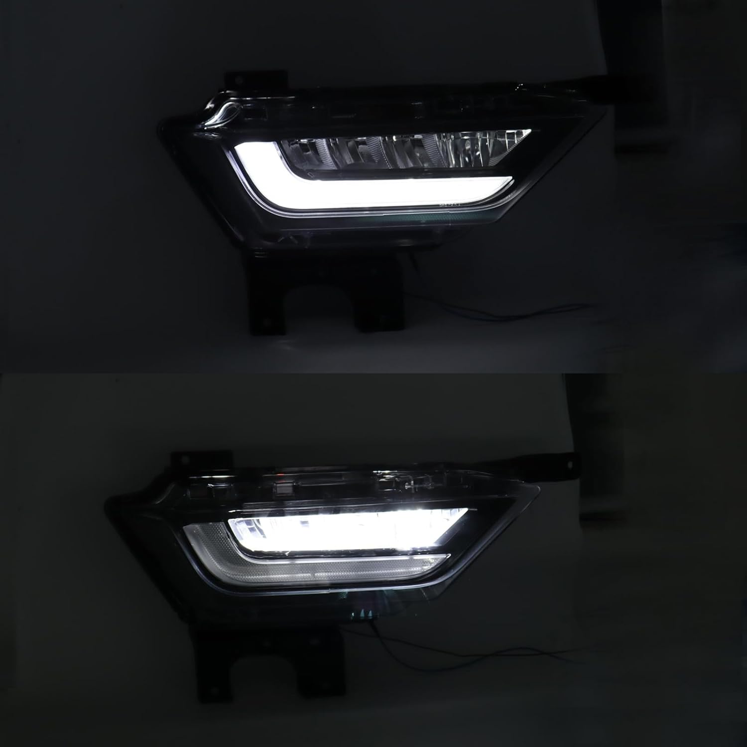 Right Passenger Side LED Fog Light Compatible for 2021 2022 2023 Ford F150 F-150 Front Bumper Light W/Bulbs W/O Wiring Harness Driving Lamp Assembly RH FO2593259 19629100 ML3Z15200C