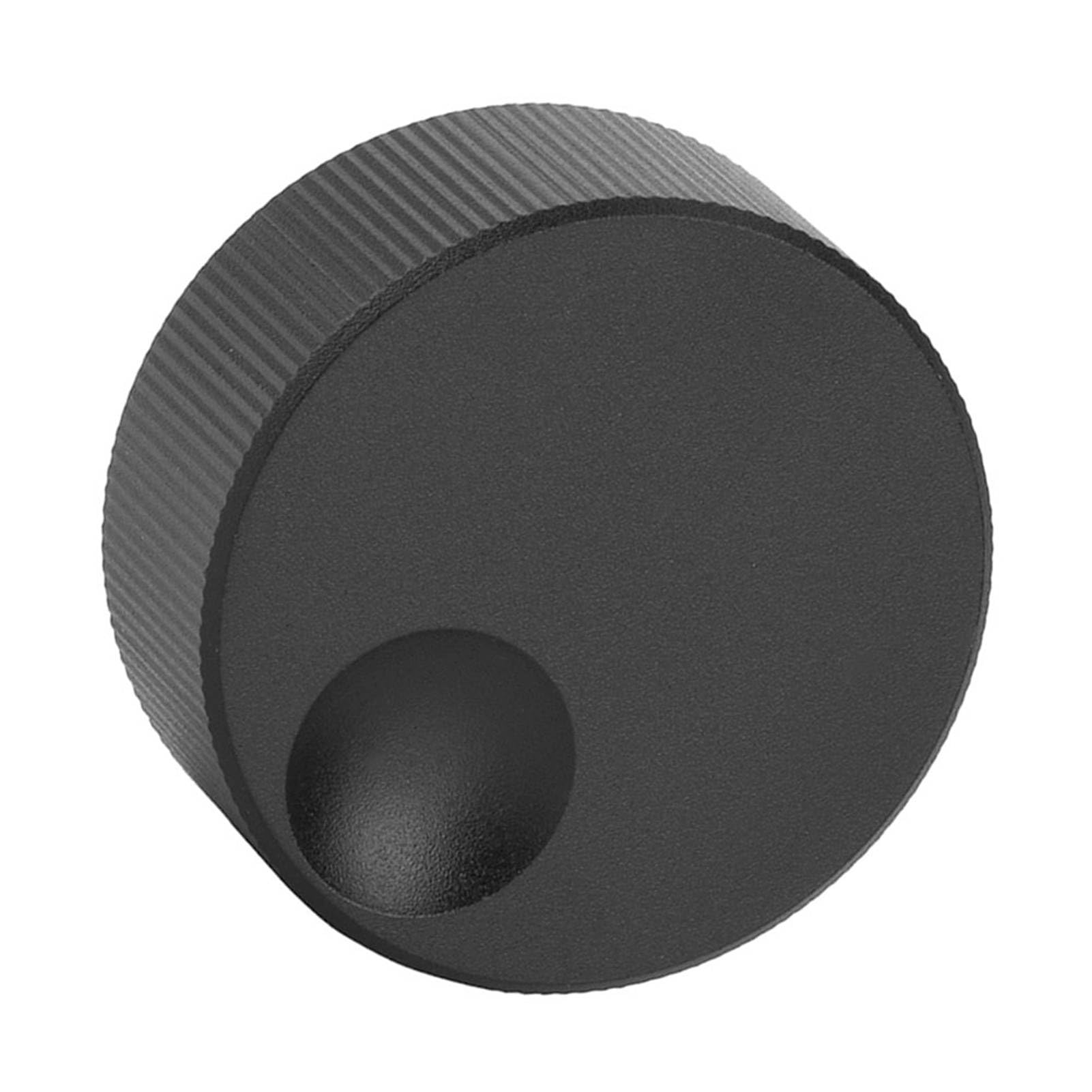 Manopola di Controllo del Volume, Manopola in Alluminio Massiccio da 6 Mm, con Superficie Satinata Nera con Struttura Antiscivolo, Ideale per Potenziometro e Apparecchiature Audio