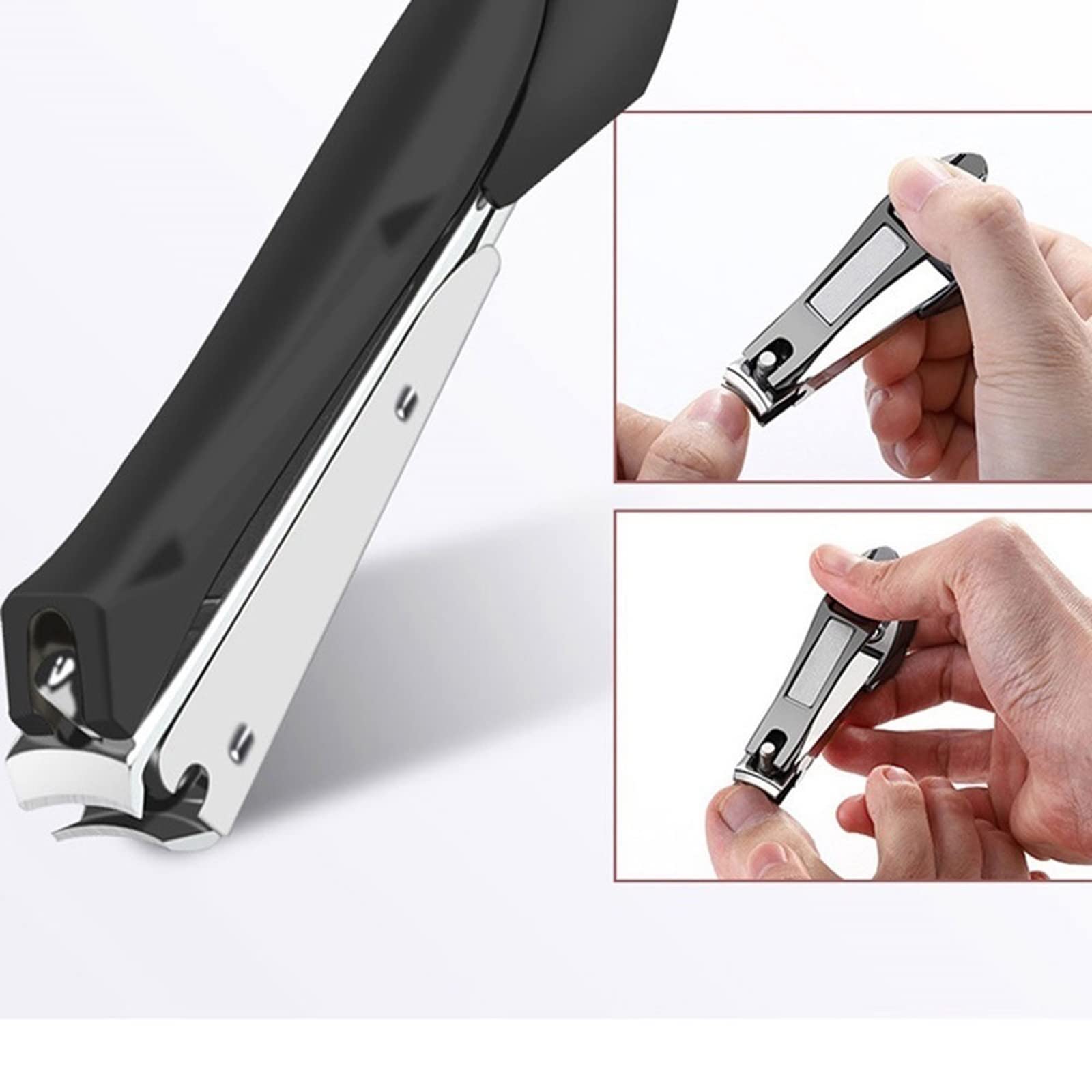 XIANGFAZJD Cortauñas Conjunto de 2 Piezas en Caja, Clippers de uñas y Clippers de uñas, Acero Inoxidable, Sencillos de Clavos Anti-Splash multifuncionales de Acero Inoxidable establecidos