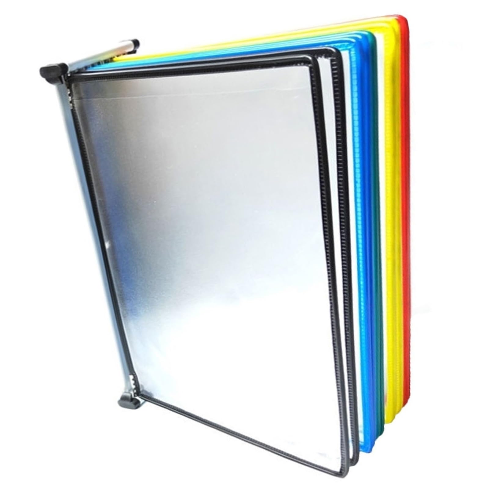 HTTGDGDH Wall Mount File Organizer For Desk 10 Pockets Loose-Leaf Document Rack Metal And Pvc Catalog Display Rack S,