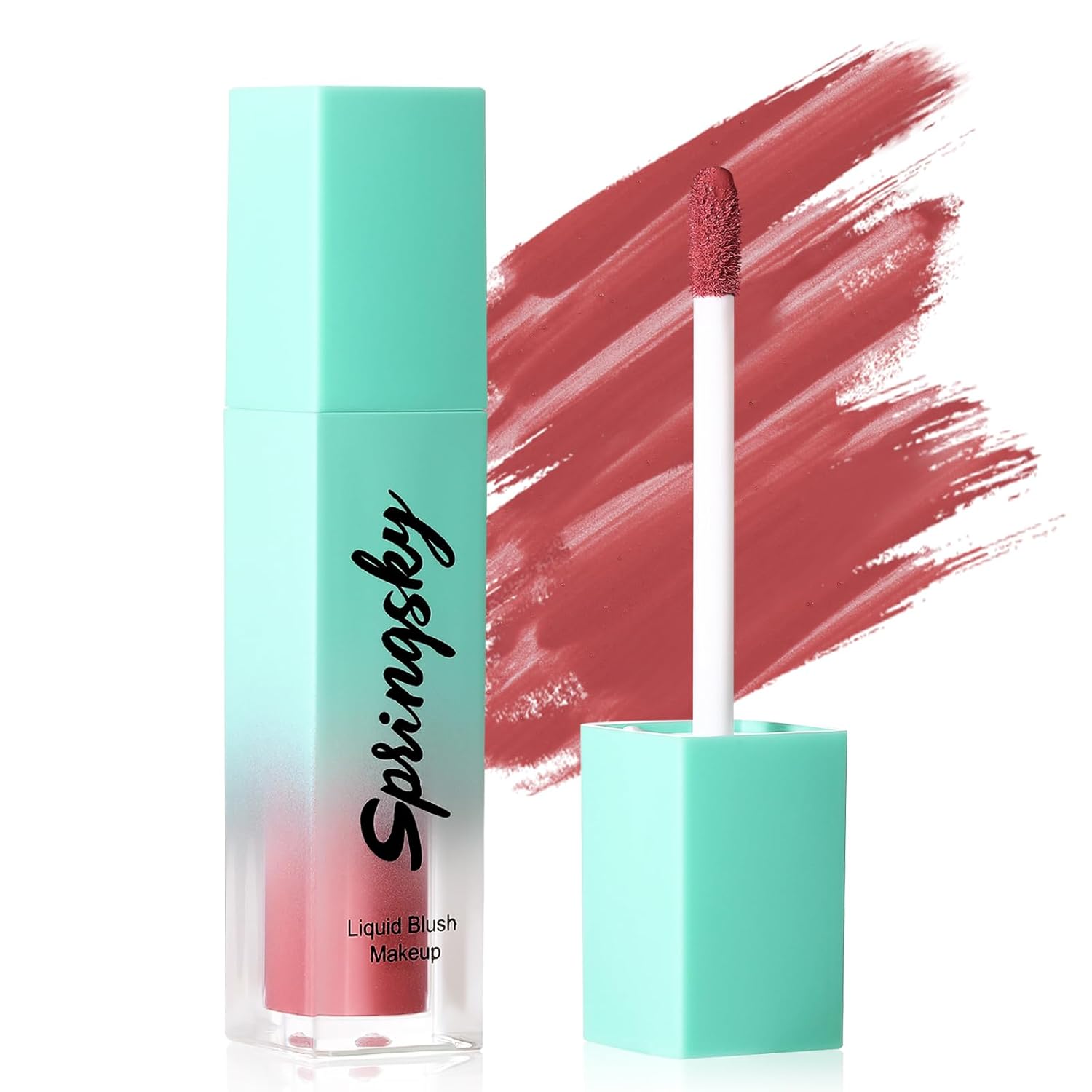 Liquid Blush, Soft Moisturizing Matte Blush, Blendable Face Blush for Cheeks, Long-Wearing Smudge-Proof Natural Blush Liquid – 02 Dry Rose