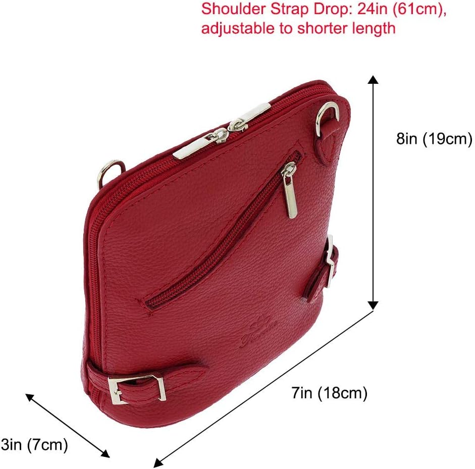 Italian Genuine Leather Crossbody Bag Clutch Handbag For Women image 3