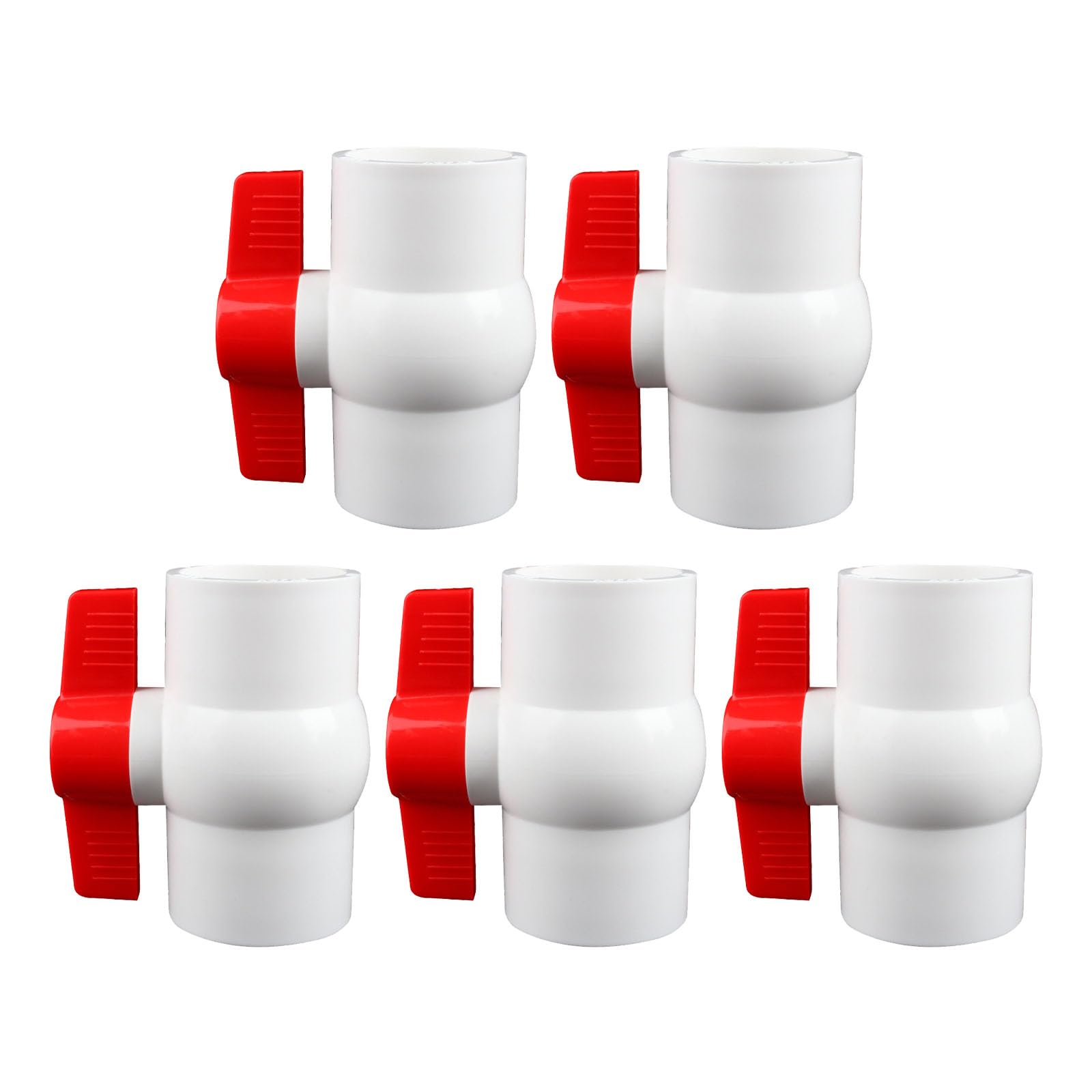 Fentency 40Mm Practical 5 Pack 2Inch Pvc Round Valves Low Torques Operations For Efficient Water Control In Various Applications Easy Installion Valves