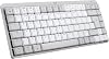 Logitech MX Mechanical Mini for Mac Wireless Illuminated Keyboard, Low-Profile Performance Switches, Tactile Quiet Keys, Backlit, Bluetooth, USB-C, Apple, iPad, QWERTY UK English - Pale Grey