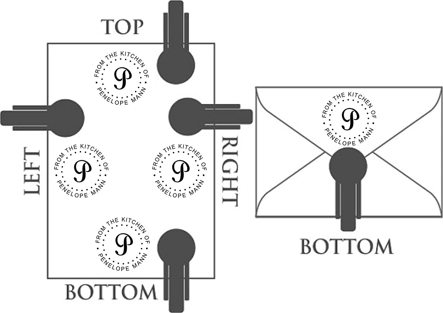 Trodat Custom Address Embosser - Personalize with Initial - Hand-Held Embossing Stamp - Round, 1.625 Inch (Family Address)