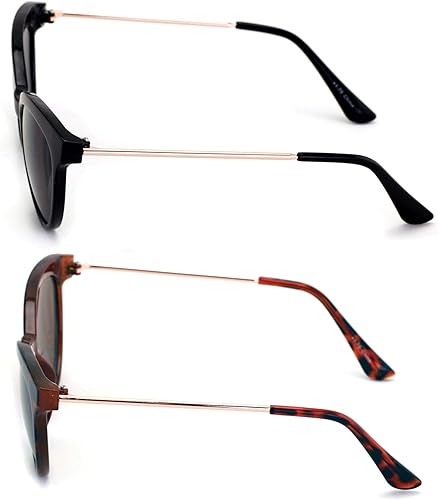 Miniatura 4 de V.W.E. 2 pares de lentes de sol de lectura para mujer, lentes de lectura para exteriores, color negro