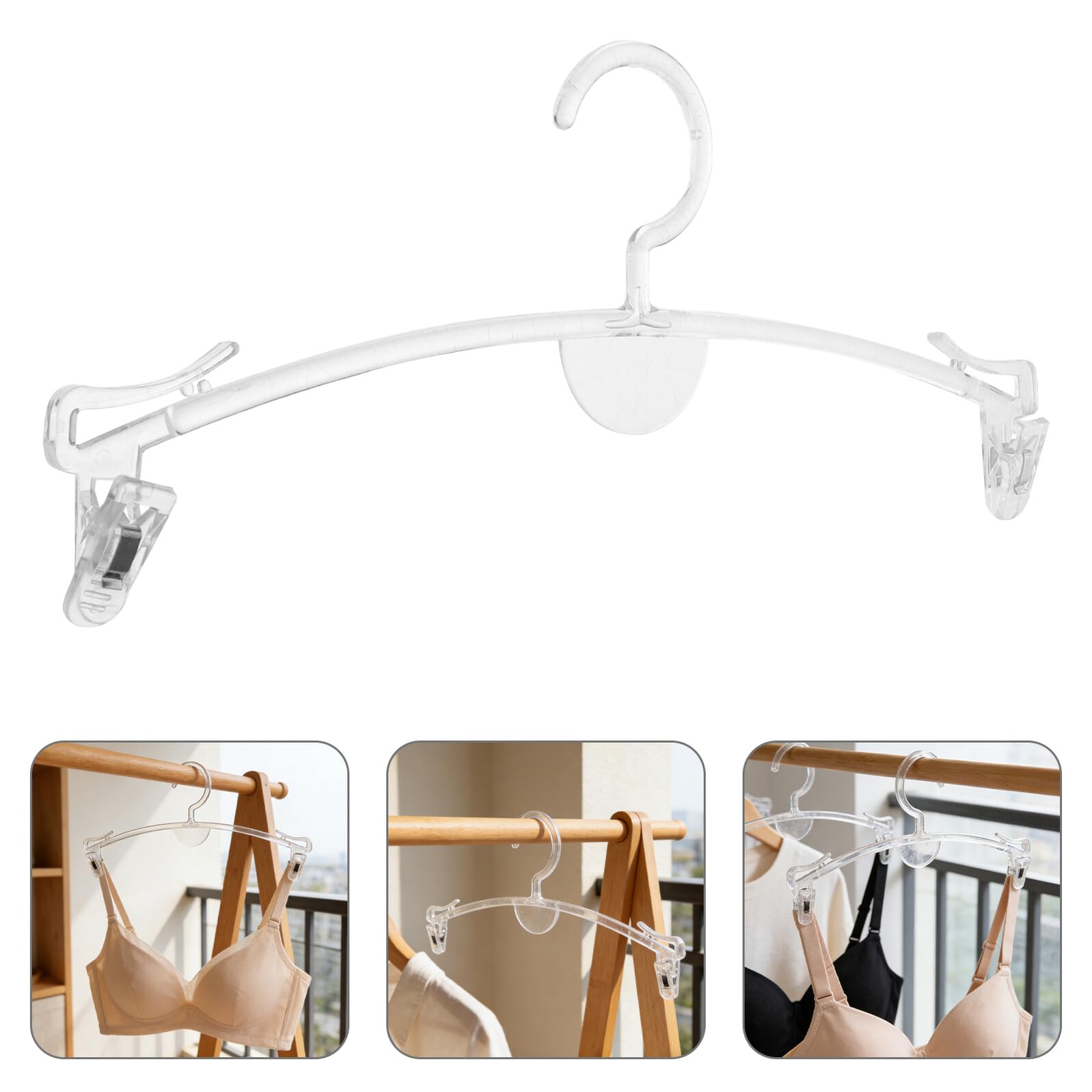 40 Pezzi Appendini per Lingerie in Plastica con Clip Antiscivolo, Struttura Versatile per Esporre Reggiseni e Costumi da Bagno, per Negozi al Dettaglio e Uso Domestico