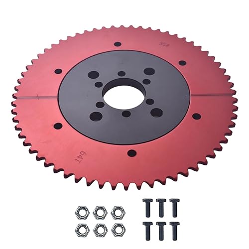 Vista 27 de 53T Split Sprocket Adaptador con piñón para Universal Mini Bike Go Kart (Plata)