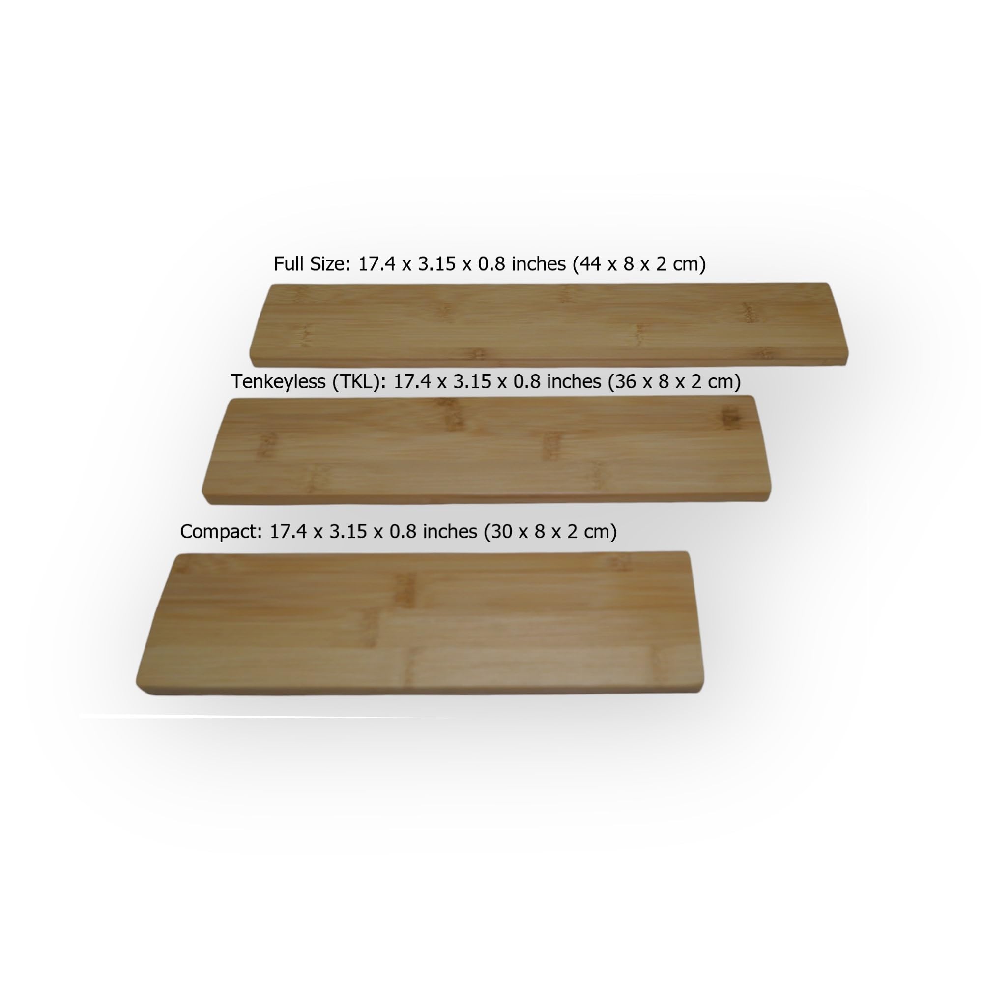 Kothar Reposamuñecas de madera para teclado (tamaño completo, natural)