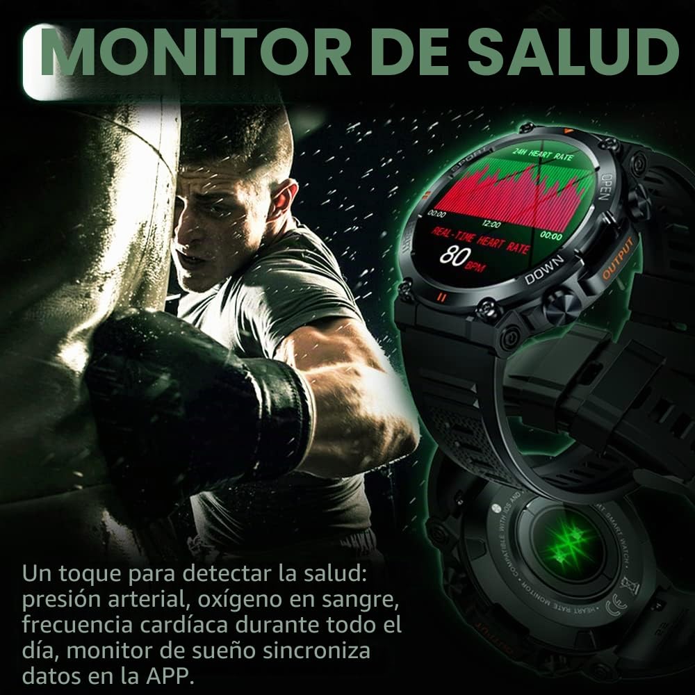 Reloj inteligente con función de teléfono, pantalla de 3,53 cm, 360 x 360 HD, control de música, frecuencia cardíaca, podómetro, calorías, etc. Pulsera de seguimiento de actividad