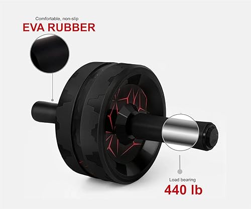 Miniatura 6 de Rueda de rodillo de abdominales premium con cuerda de saltar, conjunto de entrenamiento de abdominales para hombres y mujeres, equipo de fitness