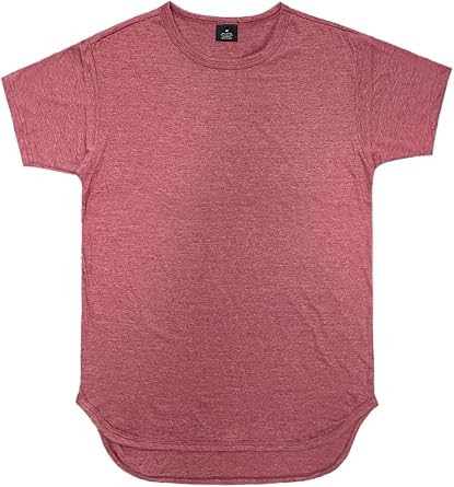 URBANJ Mens Hipster Hip Hop Longline Curved Hem T-Shirts