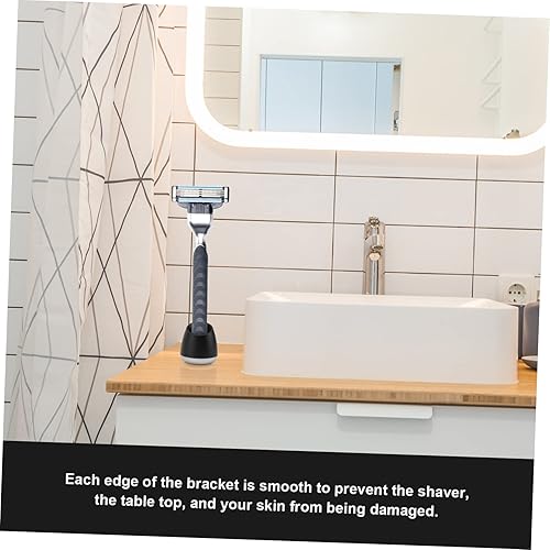 Miniatura 4 de FRCOLOR 2 unids soporte de afeitadora de afeitado soporte de afeitado Base resistente al desgaste hombres maquinilla de afeitar hombres maquinillas