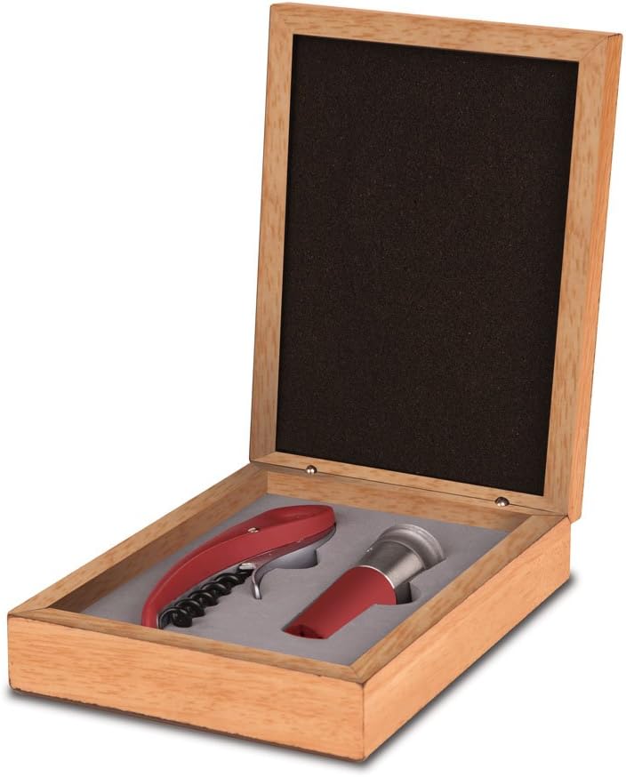 Final Touch Boxed Corkscrew/Pump Set, Red (WO33)