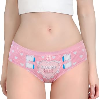 Littleforbig Womens Ladies Soft Cotton Underwear Comfortable Hipster Briefs Babydoll Blushing Baby Oopsie Potty Pants