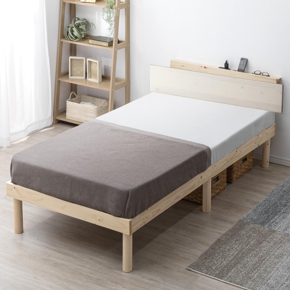 Francfranc シングルベッドフレーム グレー ファブリック ダブル