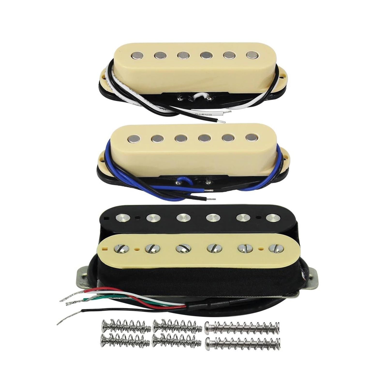 3 Teiliges Alnico 5 Gitarren SSH Elektro Tonabnehmerset(Cream and Zb)