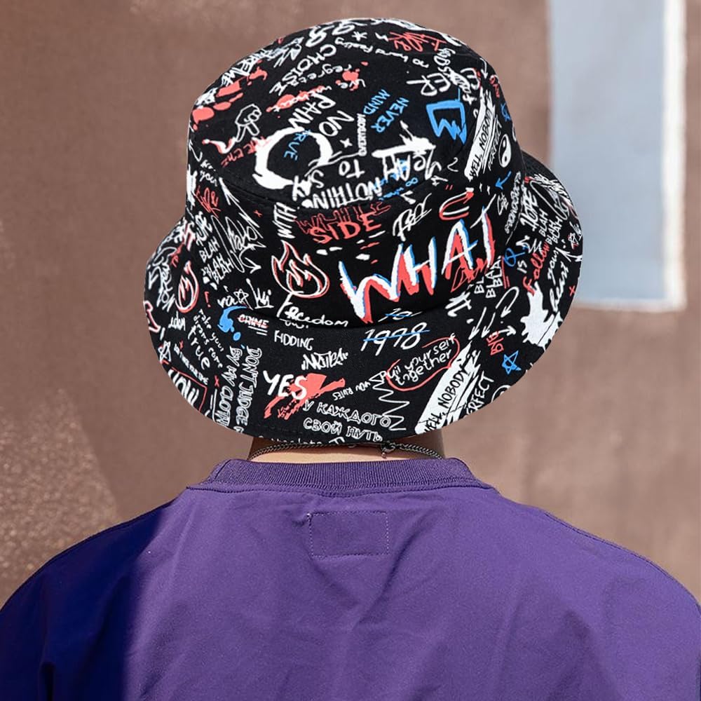 Packable Reversible Printed Bucket Hat Unisex for Men Women Beach Fisherman Cap - Image 5