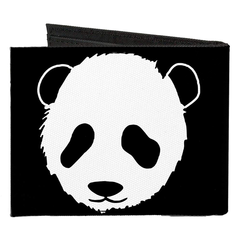 Buckle-Down Men's Standard Canvas Bifold Wallet Panda, 4.0